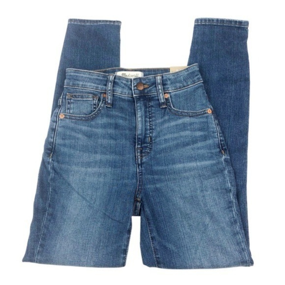 Madewell NWT Womens Curvy High-Rise Skinny Crop Jeans Medium Wash AJ183 Size 23‎ - Picture 2 of 8